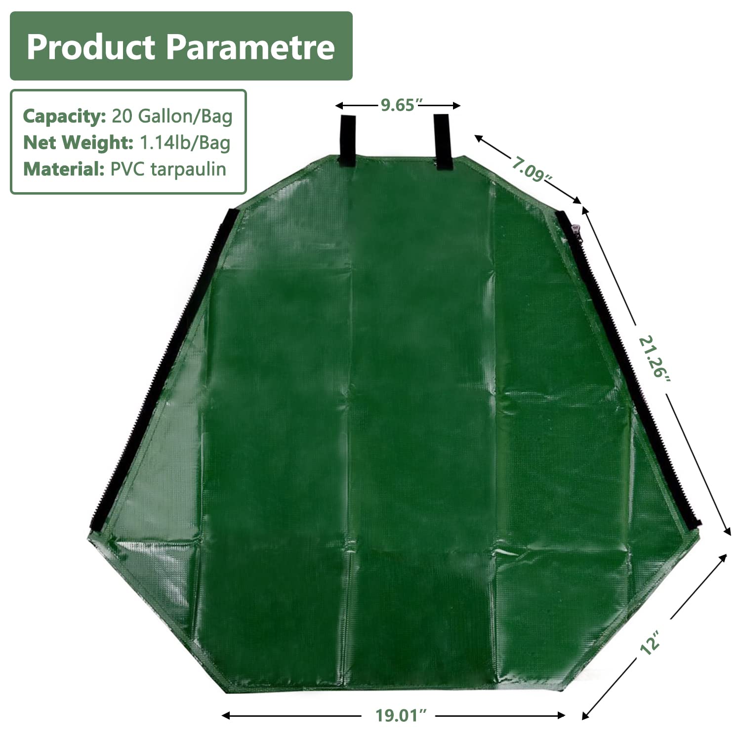 Remiawy Tree Watering Bag 2 Pack 20 Gallon Slow Release Watering Bag for Trees and Plants, Made of Heavy-Duty PE Tarpaulin Material with Zipper-Updated Version(5-8 Hours Releasing Time) - Image 7