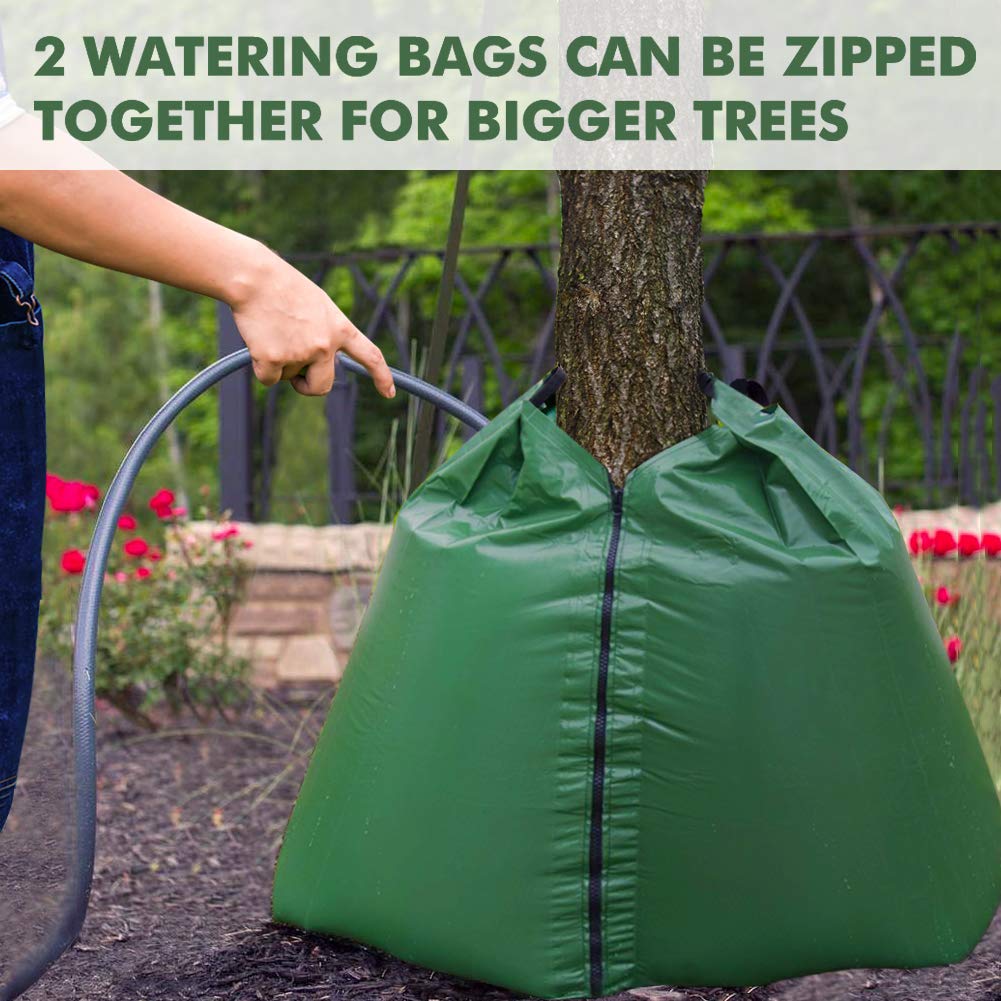 Remiawy Tree Watering Bag, 20 Gallon Slow Release Irrigation Watering Bag for Trees, Made of Durable PVC Material with Zipper (5 Pack 5-8 Hours Releasing Time) - Image 5
